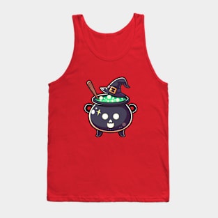 Cute Witch Cauldron Tank Top